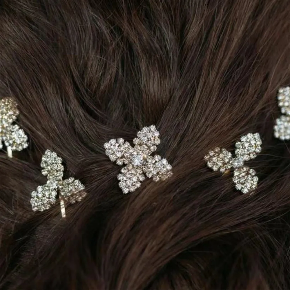 5Pcs /Set de Casamento de Cristal Folha de ganchos de Cabelo, Presilhas de Noiva Acessórios de Cabelo para as Mulheres, Presente Strass Grampos de Cabelo Hairwear Jóias Imagem 0