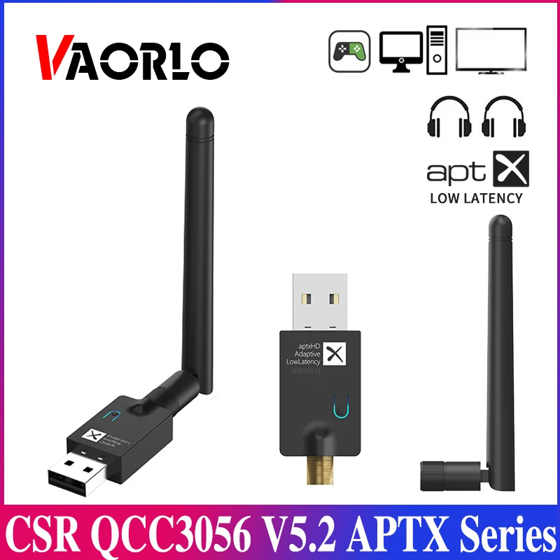 CSR Bluetooth 5.2 Transmissor de Áudio aptX LL HD Adaptativo de Baixa Latência Multi-ponto Com Microfone sem Fio Adaptador Para TV Interruptor do PC PS4 Imagem 0