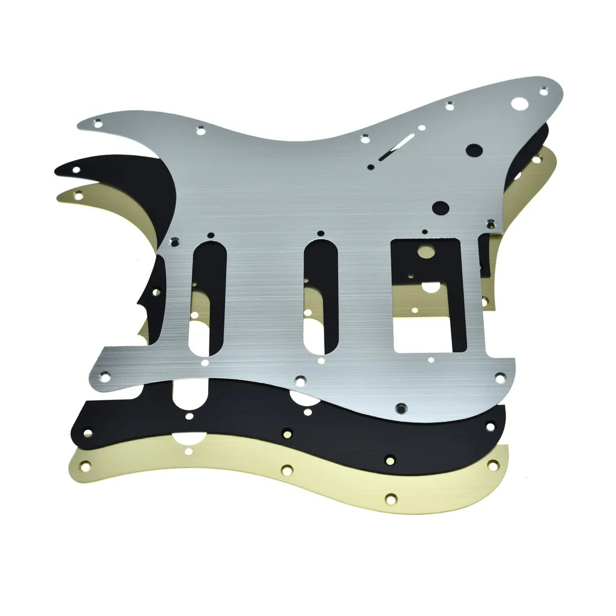 Dopro 11-Buraco de Alumínio Anodizado Estilo Moderno Strat HSS Guitarra Pickguard Zero Placa se Encaixa Americana/Mexicana Fender Imagem 0