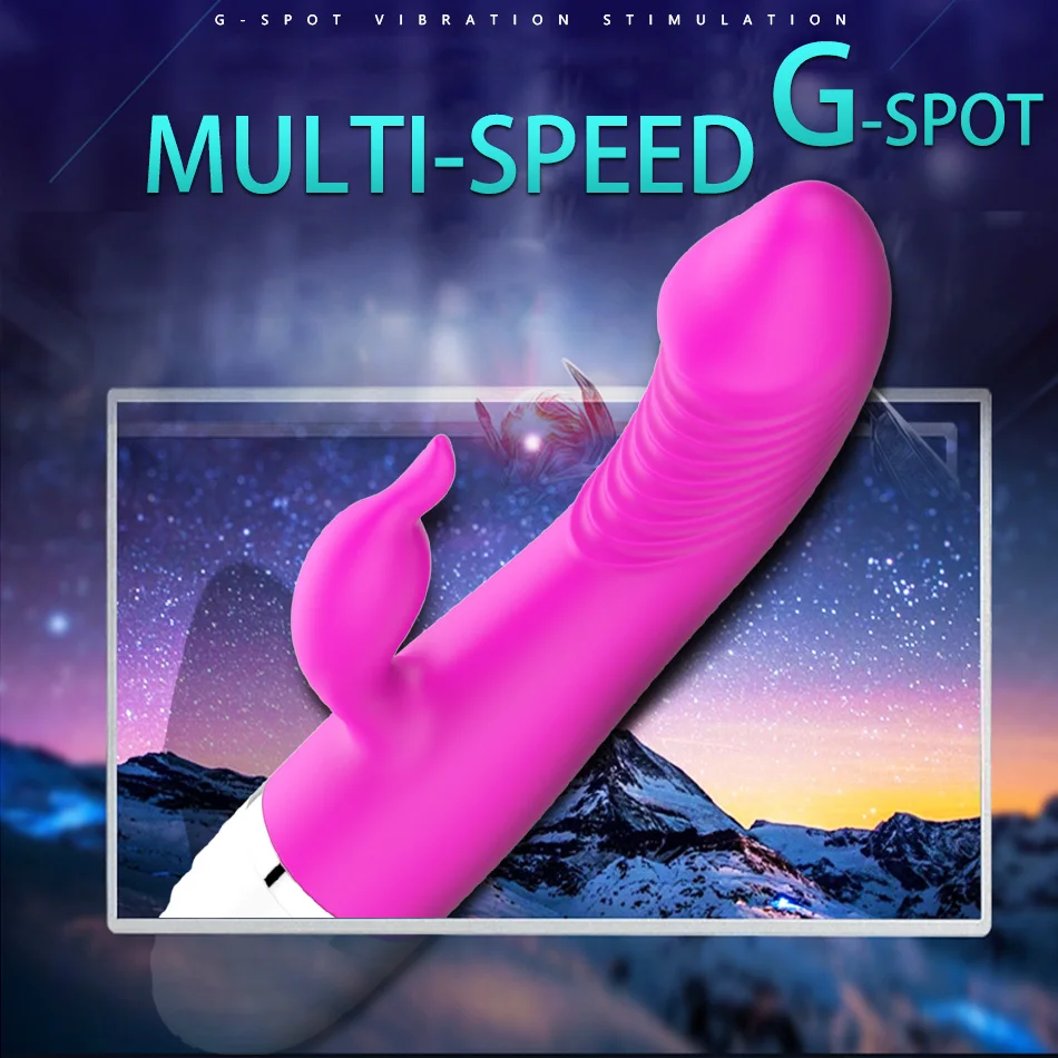 Duplo de Vibração G Spot Vara Vibrador Realista Vibrador Brinquedos Sexuais para a Mulher Adultos Vagina, Clitóris Estimulador Íntimo Loja de Produtos Imagem 0