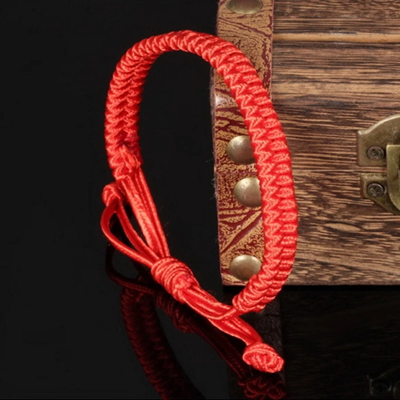 Encantos de Boa Sorte fio Vermelho do Destino Corda Pulseiras de Amizade Bracelete feito a mão da forma de Cabo de Sorte a Cabala Bracelete da Jóia de Presente Imagem 0
