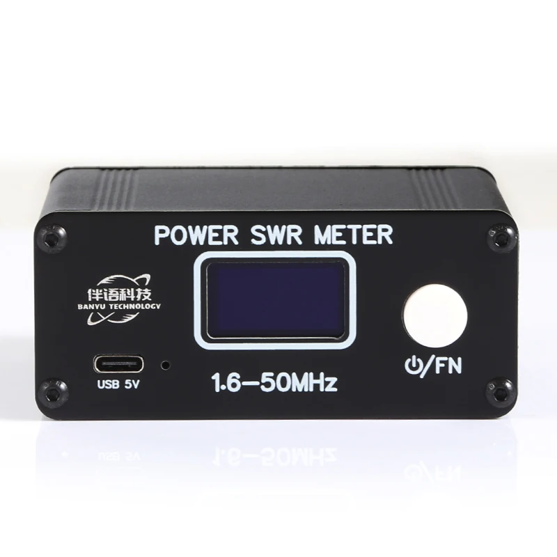 Mini QRP 150W 1.6-50MHz SWR HF Curto de Onda de Onda estacionária Medidor de SWR / Medidor de Potência AM/FM/CW/SSB + Bateria + OLED + Cabo USB Imagem 0