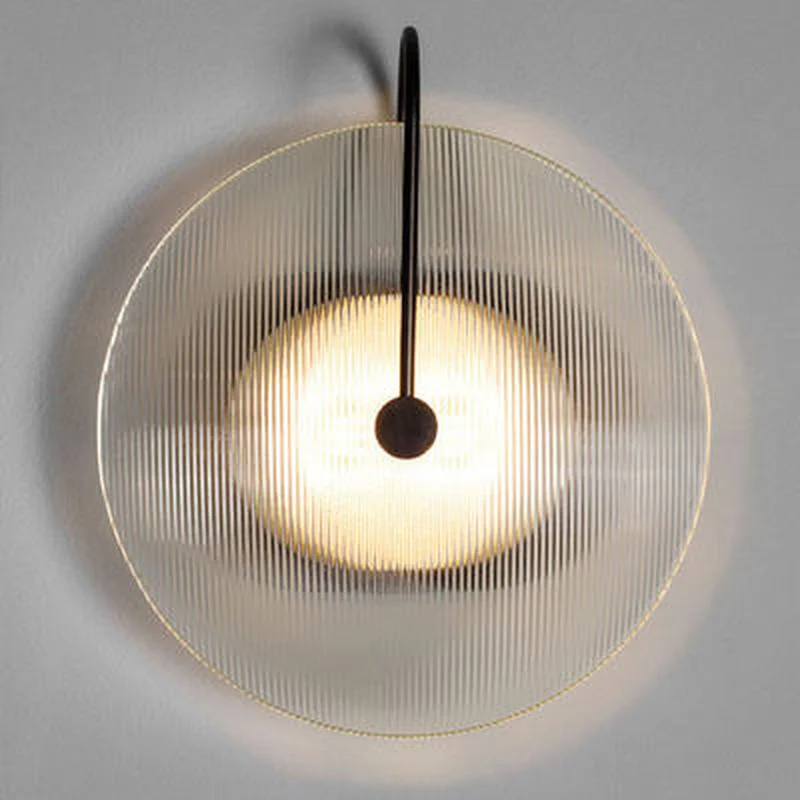 Nordic moderno e minimalista personalidade criativa de vidro, sala de estar, cama redonda quarto do corredor de parede de luz modelo de casa lâmpada de parede Imagem 0