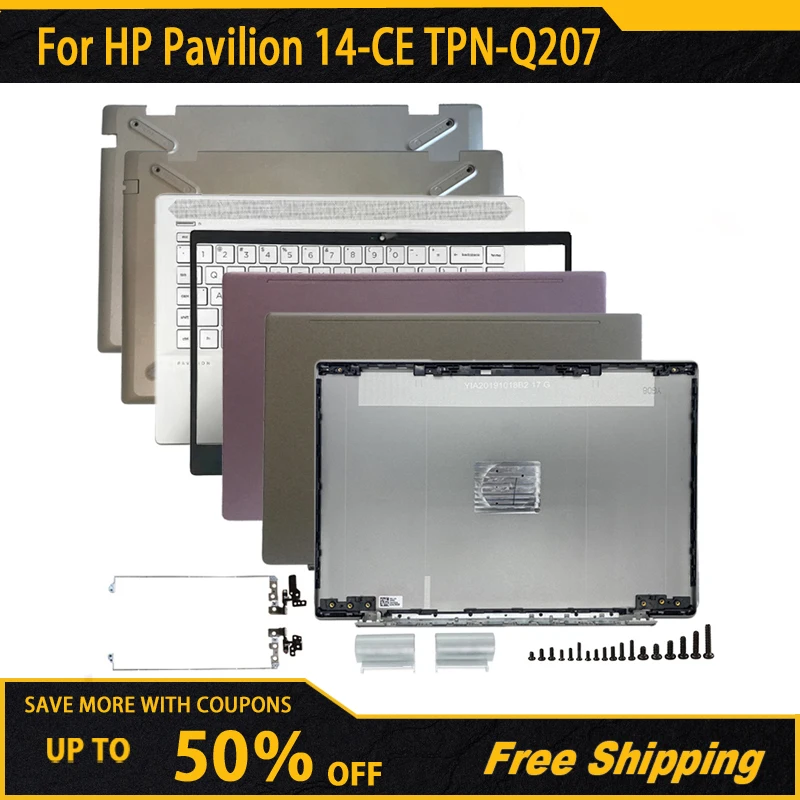 Para o HP Pavilion 14-CE TPN-Q207 Laptop Tampa Traseira do LCD/painel Frontal/Dobradiça/ Exibição da Tela/apoio para as Mãos/Inferior Caso L19174-001 L19181-00 Imagem 0