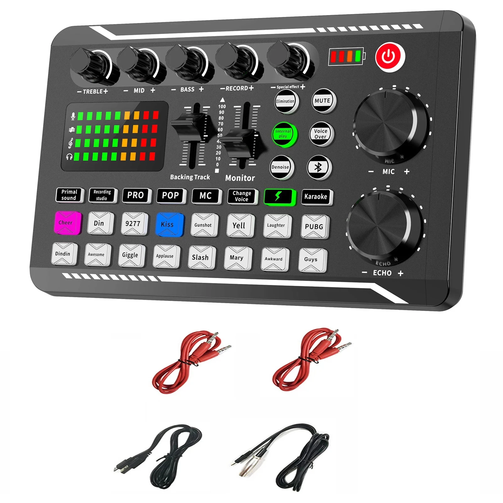 Placa de som Kit Para Streaming ao Vivo de Áudio Profissional Mixer Versão em inglês Para Transmissão/Jogos/Podcasting /Gravação/Cantar/PC Imagem 0
