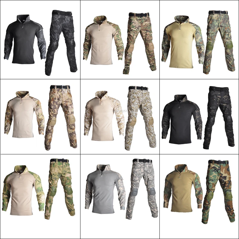 Táticas de Camuflagem Uniforme de Formação Ternos de Airsoft de Combate Shirt ou Calças de Caça a Roupa de Paintball Sniper Roupas Imagem 0