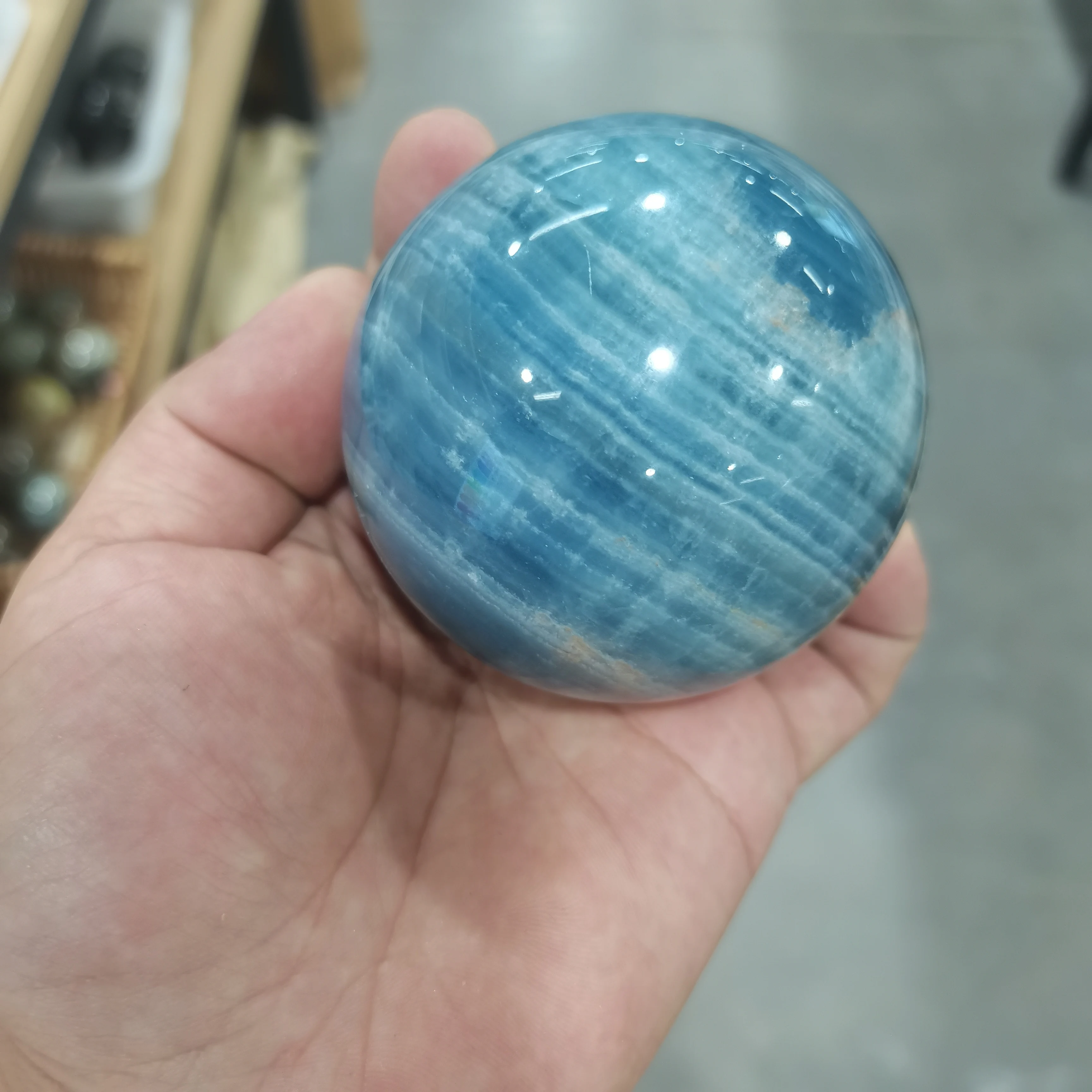 8cm 5A+ Pedra Natural LanLiShi Cristal Bola Esfera Poderosa de Energia, os Chakras Wicca Cristais e Pedras de Cura Espiritual Bruxaria Imagem 1