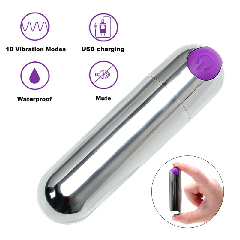 Carga USB Mini Poderoso Bullet Vibrador Estimulador do Clitóris Vaginal, Masturbação, Ponto G os Brinquedos Sexuais Para as Mulheres Íntimo Bens Imagem 1