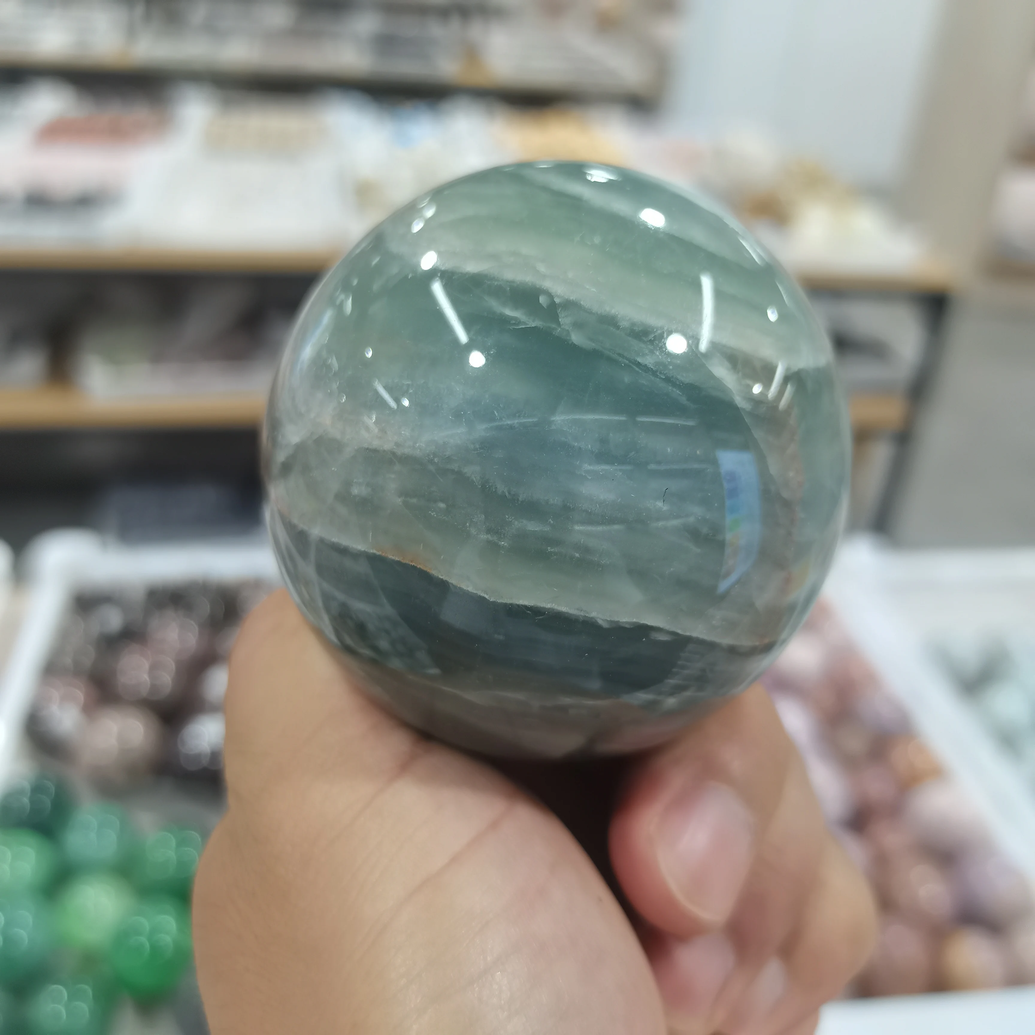 8cm 5A+ Pedra Natural LanLiShi Cristal Bola Esfera Poderosa de Energia, os Chakras Wicca Cristais e Pedras de Cura Espiritual Bruxaria Imagem 3