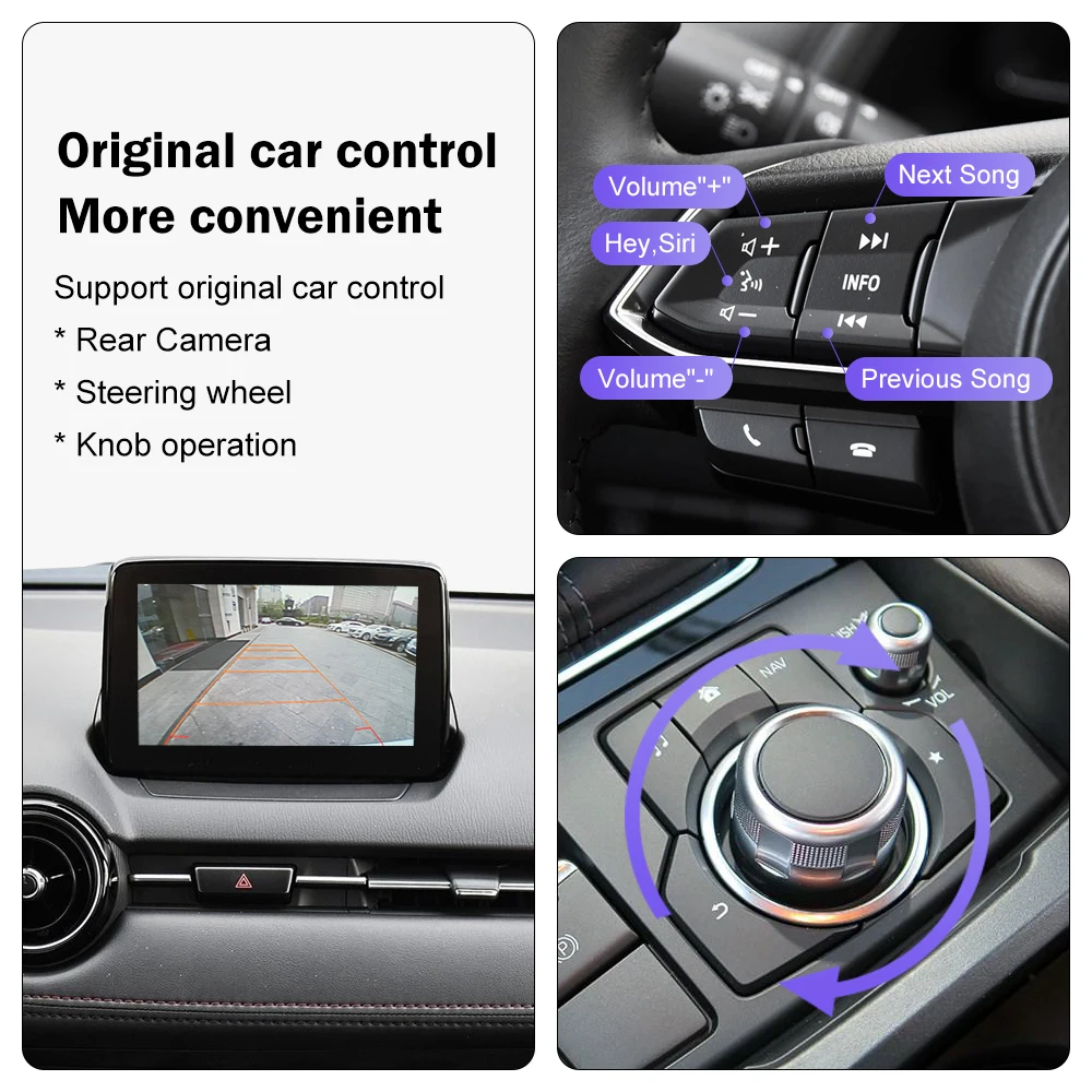 Adaptador USB Android Auto Apple CarPlay para Mazda 3 6 2 Mazda CX30 CX5 CX8 CX9 MX5 CX 30 CX-5 CX-9 MX-5 2014-2018 Imagem 3