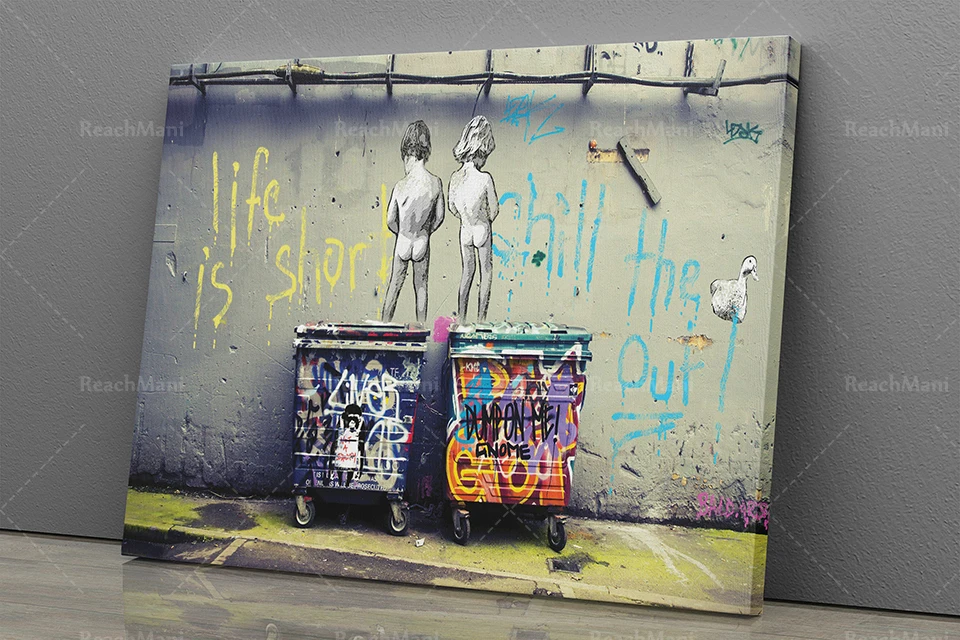 Banksy Graffiti Arte Da Lona De Impressão Imagem 3