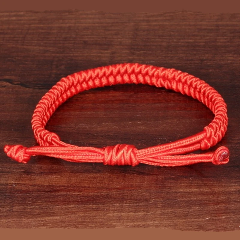 Encantos de Boa Sorte fio Vermelho do Destino Corda Pulseiras de Amizade Bracelete feito a mão da forma de Cabo de Sorte a Cabala Bracelete da Jóia de Presente Imagem 3