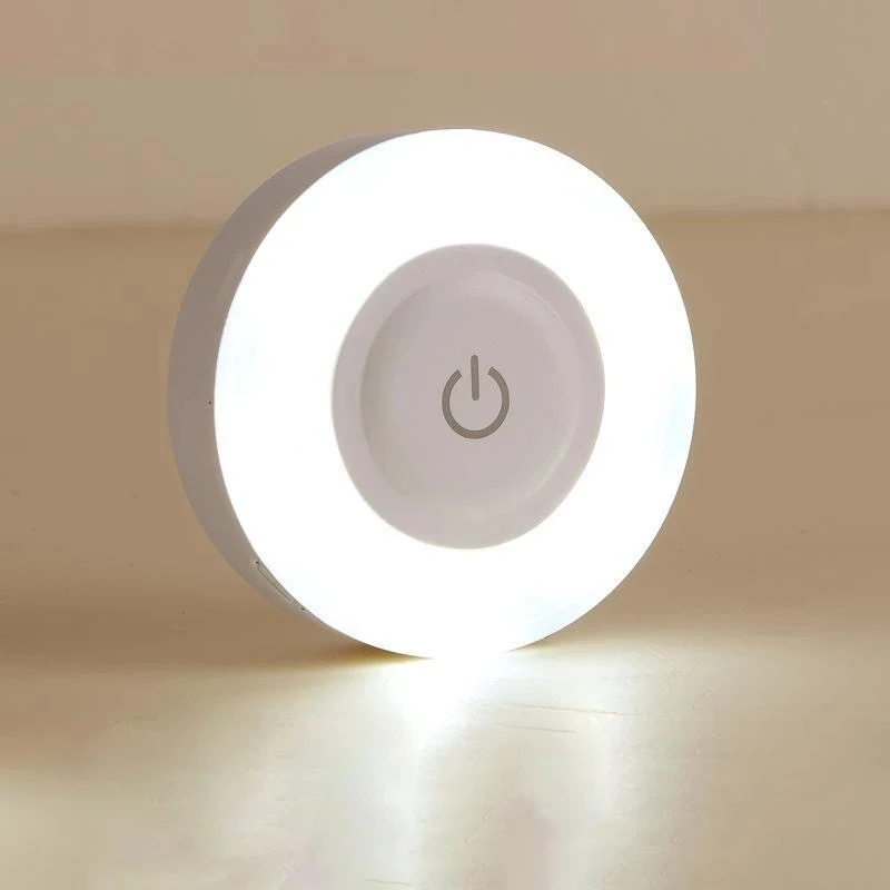 LED do Sensor de Toque Luzes da Noite 3 Modos de Base Magnética Parede de Luz Recarregável USB Rodada Portátil que Escurece a Luz Suave da Noite da Lâmpada Imagem 3