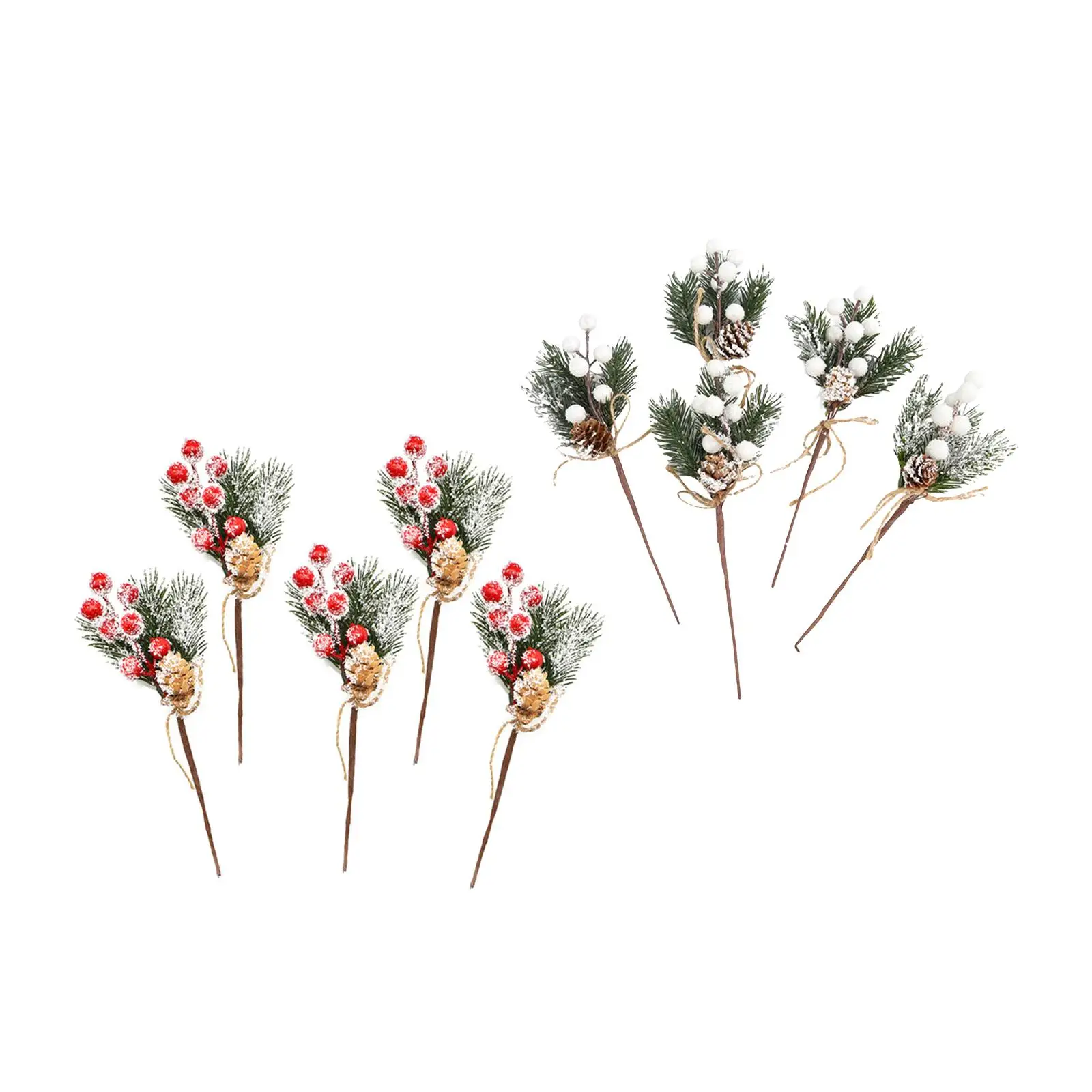 Natal com Flores Artificiais Bagas Ramos de Simulação Floral Picaretas para Presentes de Férias de Inverno Arranjo Floral Festival de Decoração Imagem 3
