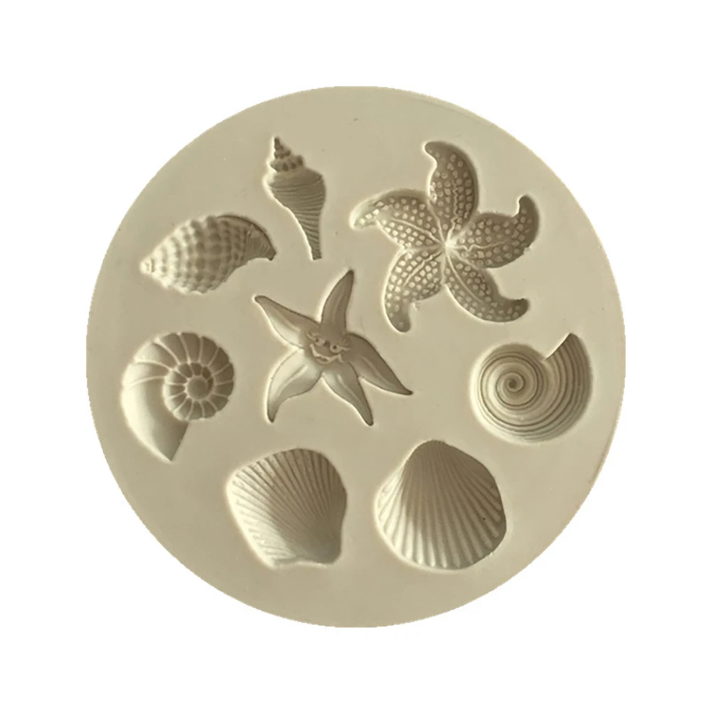 Oceano Biológica De Conchas Conchas Do Mar Fondant Bolo Molde De Silicone De Chocolate Do Molde De Cozinha, Ferramentas De Cozimento Imagem 3