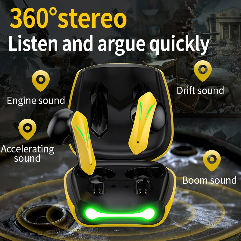 R05 TWS Bumblebee Ar do Carro sem Fio Fone de ouvido Bluetooth fones de ouvido Hornet Dor Auricular Transformador de Baixa latência de Jogos Fones de ouvido Imagem 3