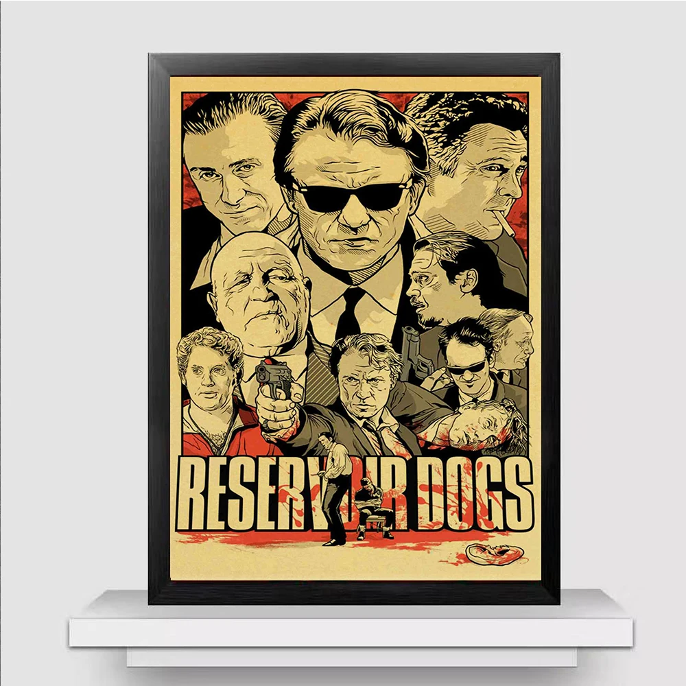 Quentin Tarantino série cartaz do filme Reservoir Dogs de papel kraft de alta qualidade de impressão de decoração de casa de poster retro para casa/bar Imagem 4