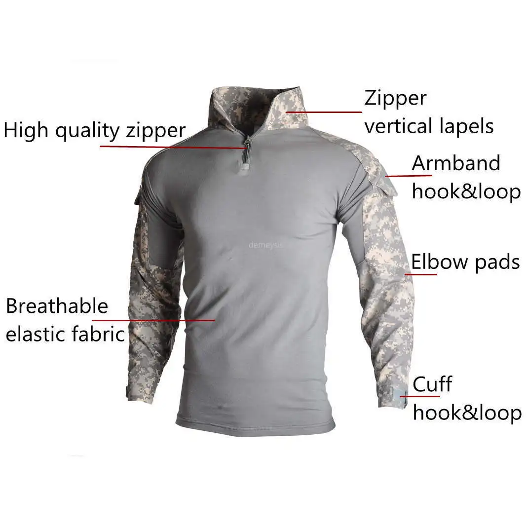 Táticas de Camuflagem Uniforme de Formação Ternos de Airsoft de Combate Shirt ou Calças de Caça a Roupa de Paintball Sniper Roupas Imagem 4
