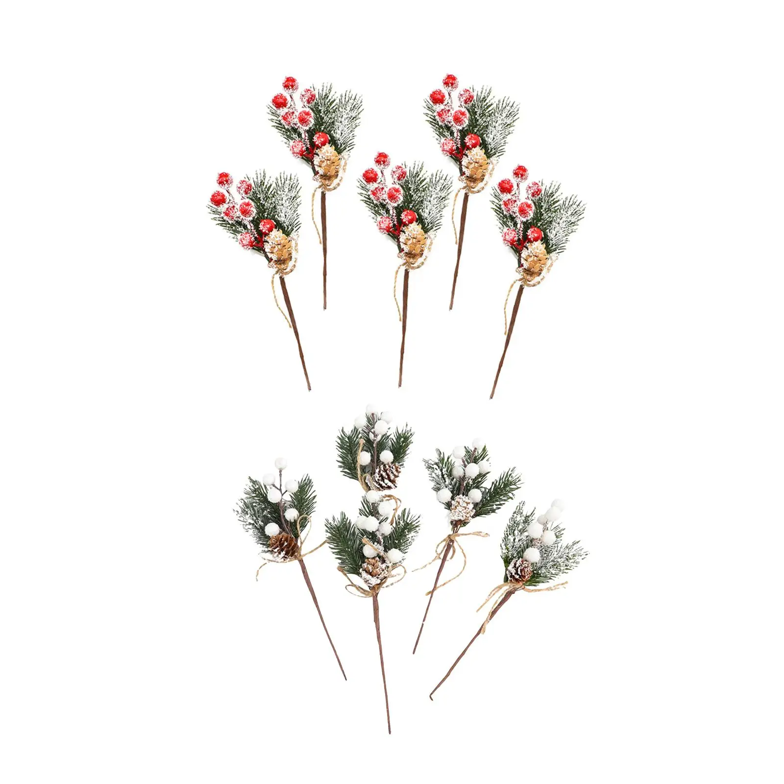 Natal com Flores Artificiais Bagas Ramos de Simulação Floral Picaretas para Presentes de Férias de Inverno Arranjo Floral Festival de Decoração Imagem 5