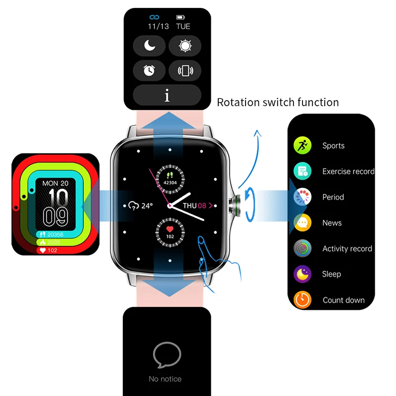 Para Huawei Xiaomi ECG+PPG Smart Watch Homens Pressão Arterial frequência Cardíaca Relógios Impermeável de Fitness Tracker 2022 Novo Smartwatch +Caixa Imagem 5