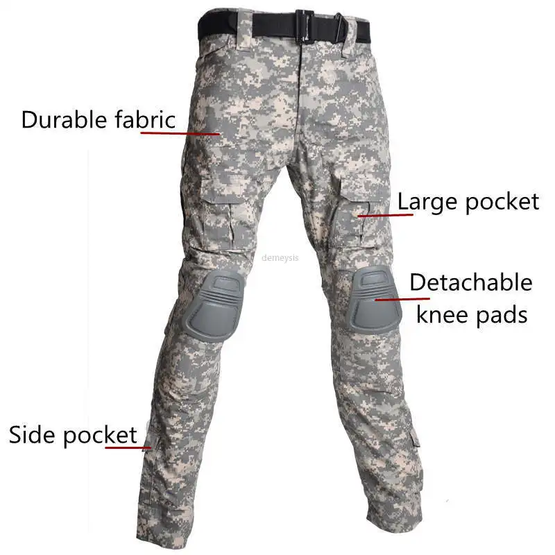 Táticas de Camuflagem Uniforme de Formação Ternos de Airsoft de Combate Shirt ou Calças de Caça a Roupa de Paintball Sniper Roupas Imagem 5